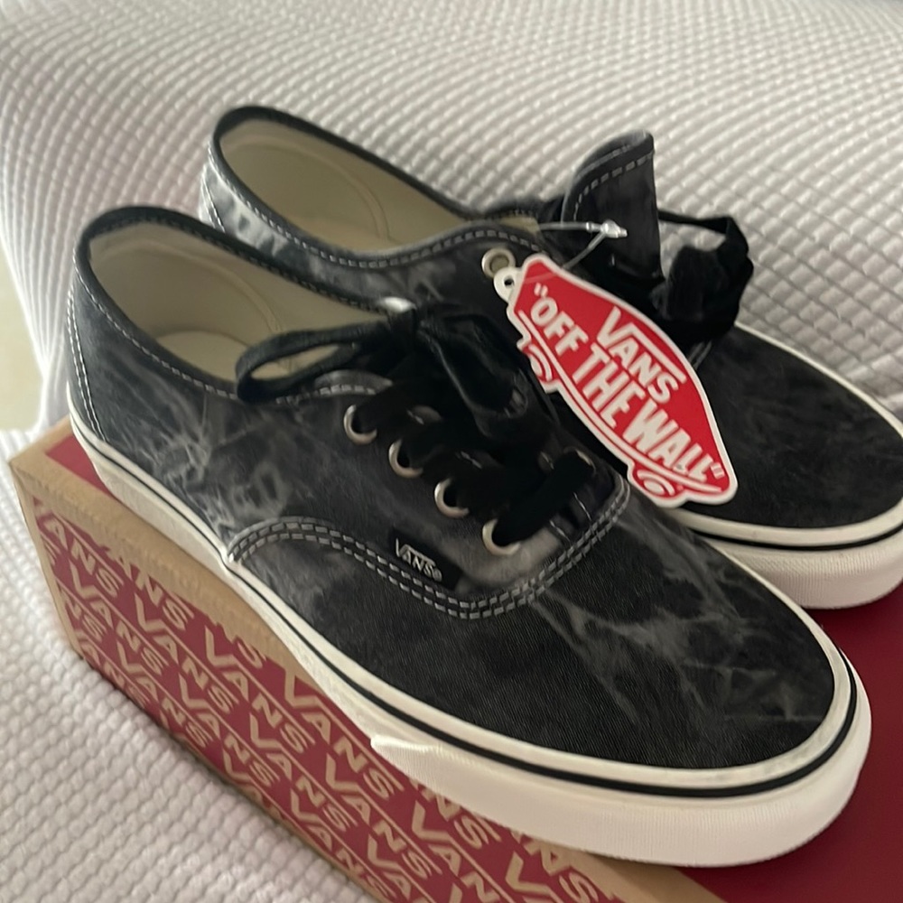 Vans Shoes, brand new, black tie dye, W size 7.5